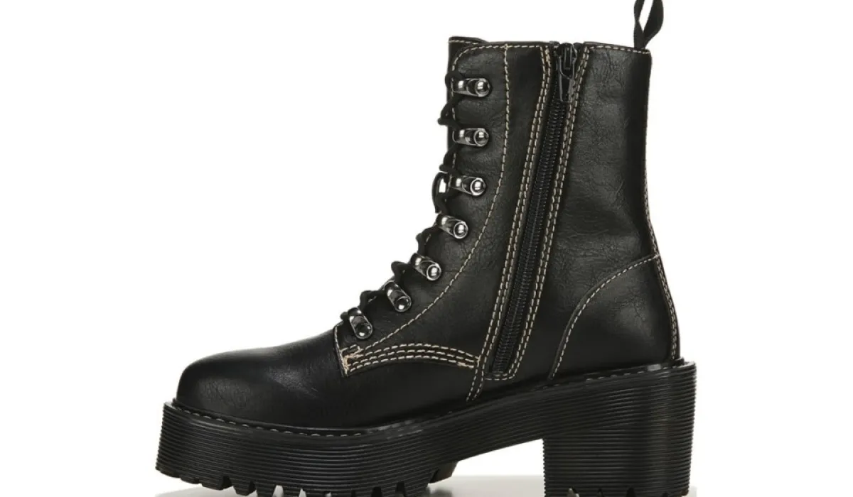 Madden Girl Bottes^Botte De Combat A Talon Bloc Hawke Pour Femmes