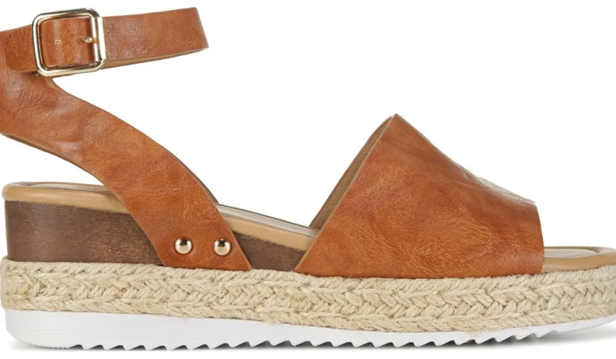 Taxi Sandales^Sandale A Talon Compense De Style Espadrille Audrey Pour Femmes